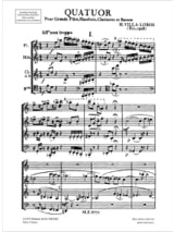 Quatuor à vent - Conducteur - VILLA-LOBOS - Partition - Grand format